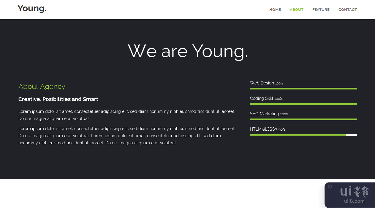 Young - 创业登陆页面(Young - Startup Landing Page)插图