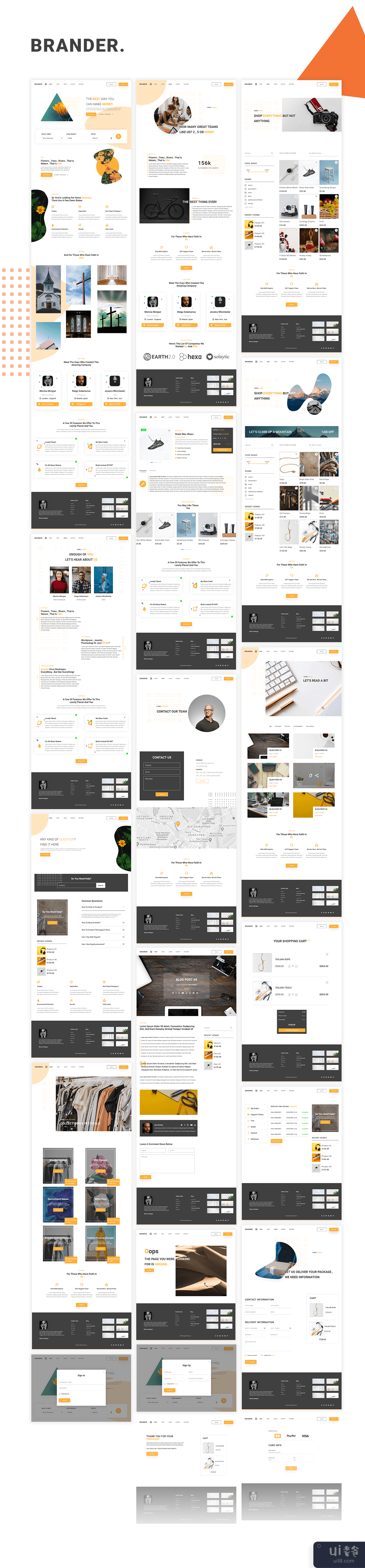 Brander 多用途 UI 套件(Brander multipurpose UI Kit)插图