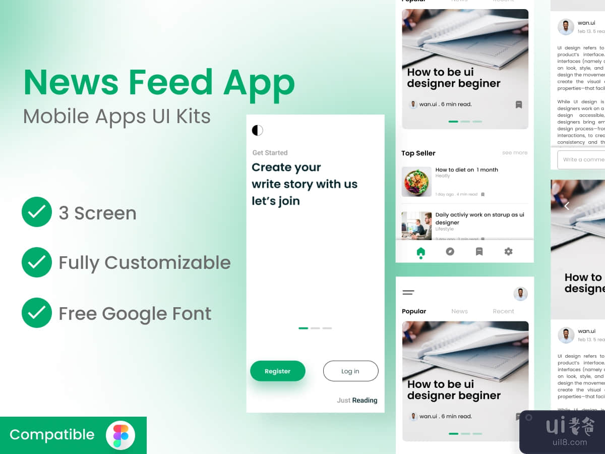 News Feed Challenge App UI Kits