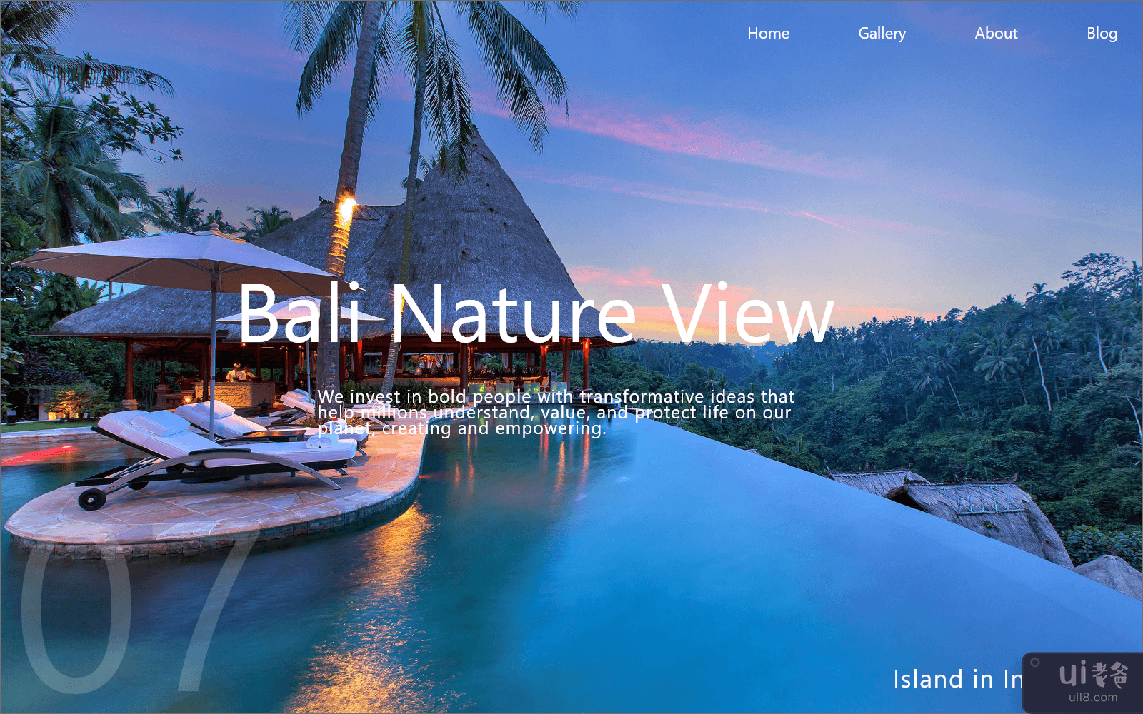 巴厘岛 Web 概念(Bali Web Concept)插图