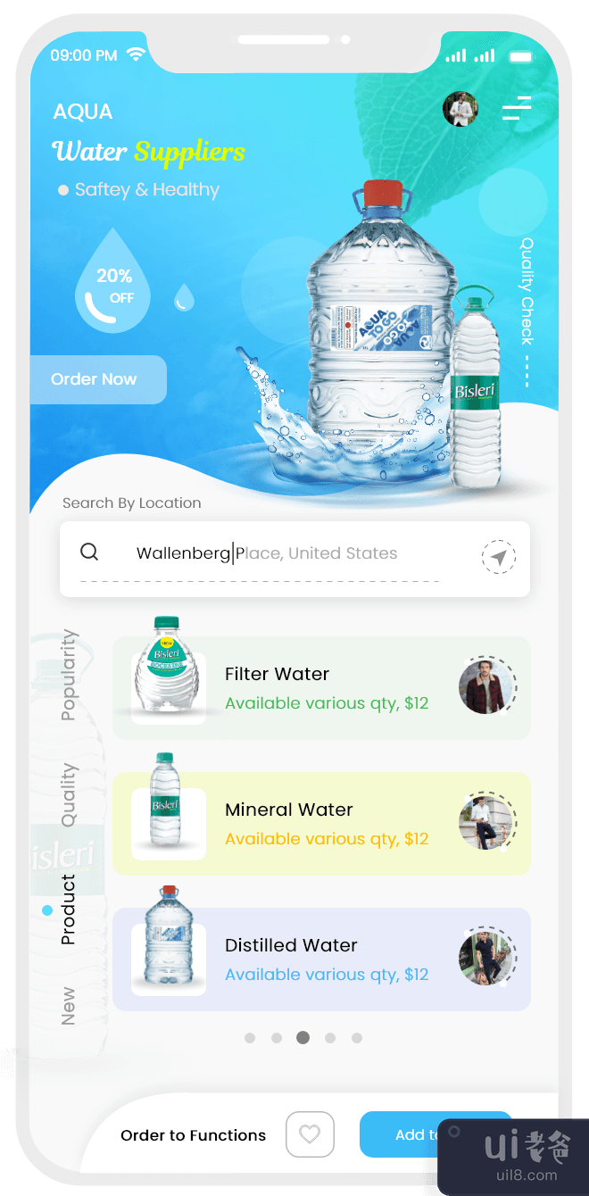 饮用水输送移动应用程序设计(Drinking Water Delivery Mobile App Design)插图1