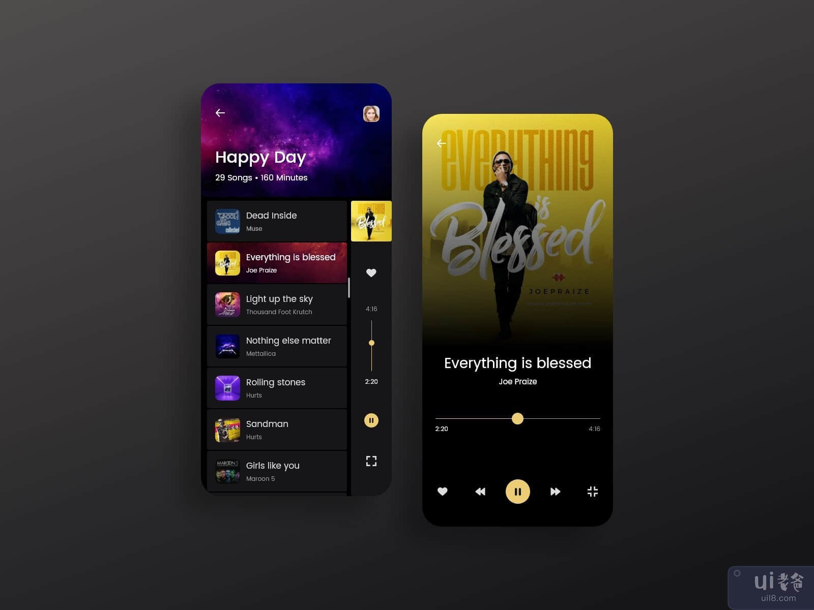 音乐播放器应用概念(Music Player App Concept)插图