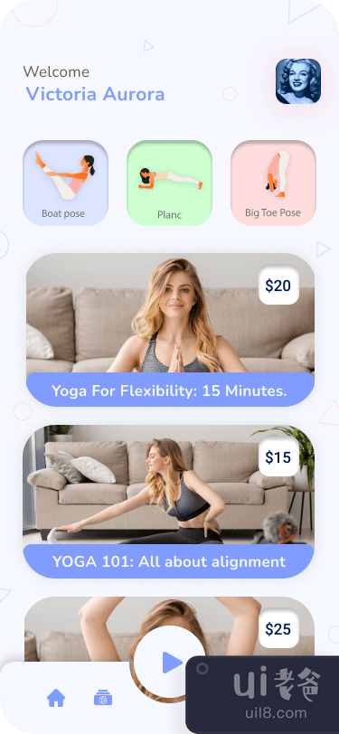 瑜伽移动应用程序设计(Yoga Mobile Apps Design)插图1