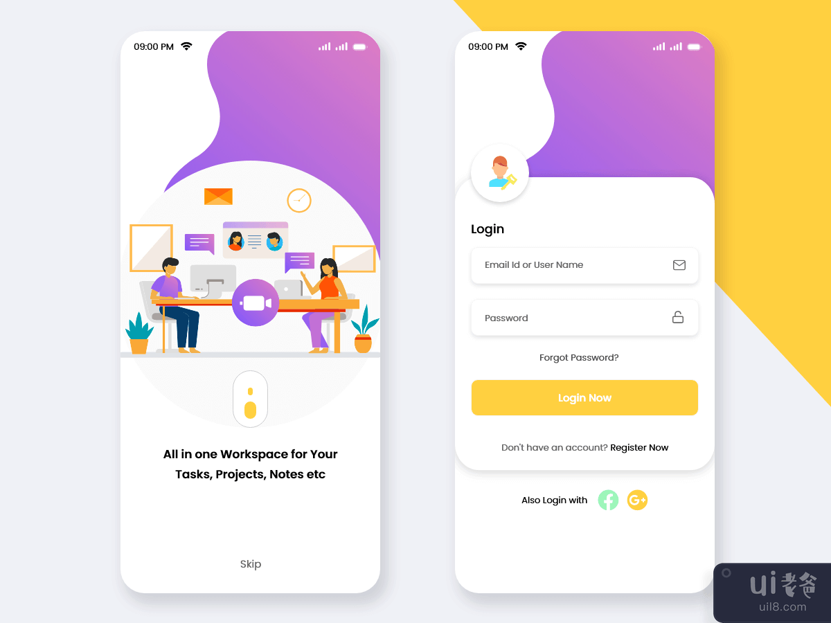 任务和项目管理移动应用程序 UI 套件(Task and Project Management Mobile App UI Kit)插图2