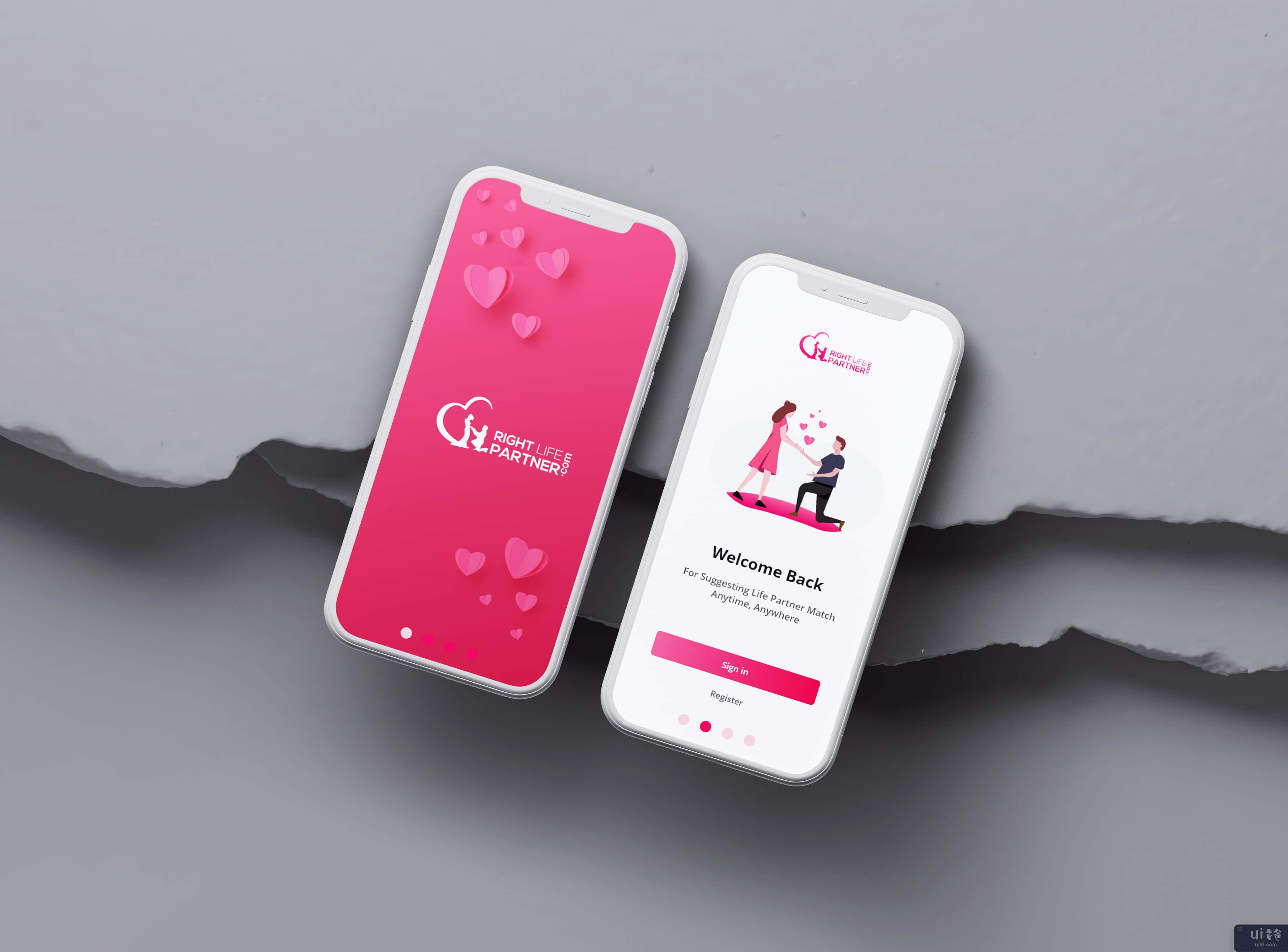 婚礼应用程序 UI 概念(Wedding app UI Concept)插图1