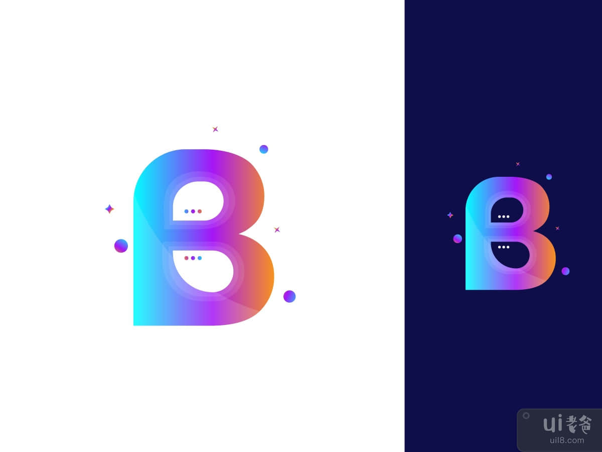 Letter B chat logo design