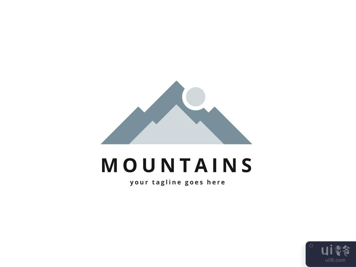 Mountains Vector Logo Design Template