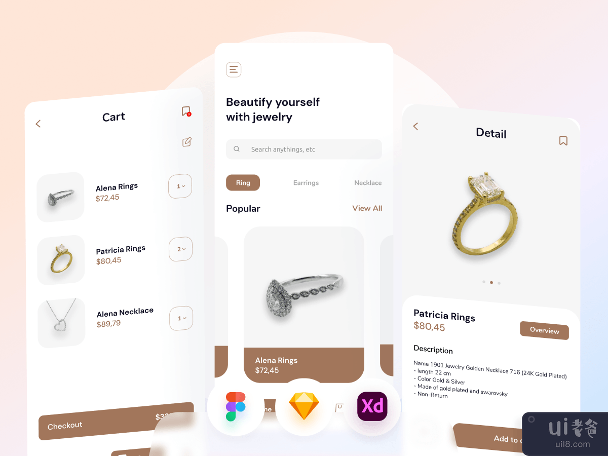 珠宝店流动应用程式(Jewelry Shop Mobile App)插图4