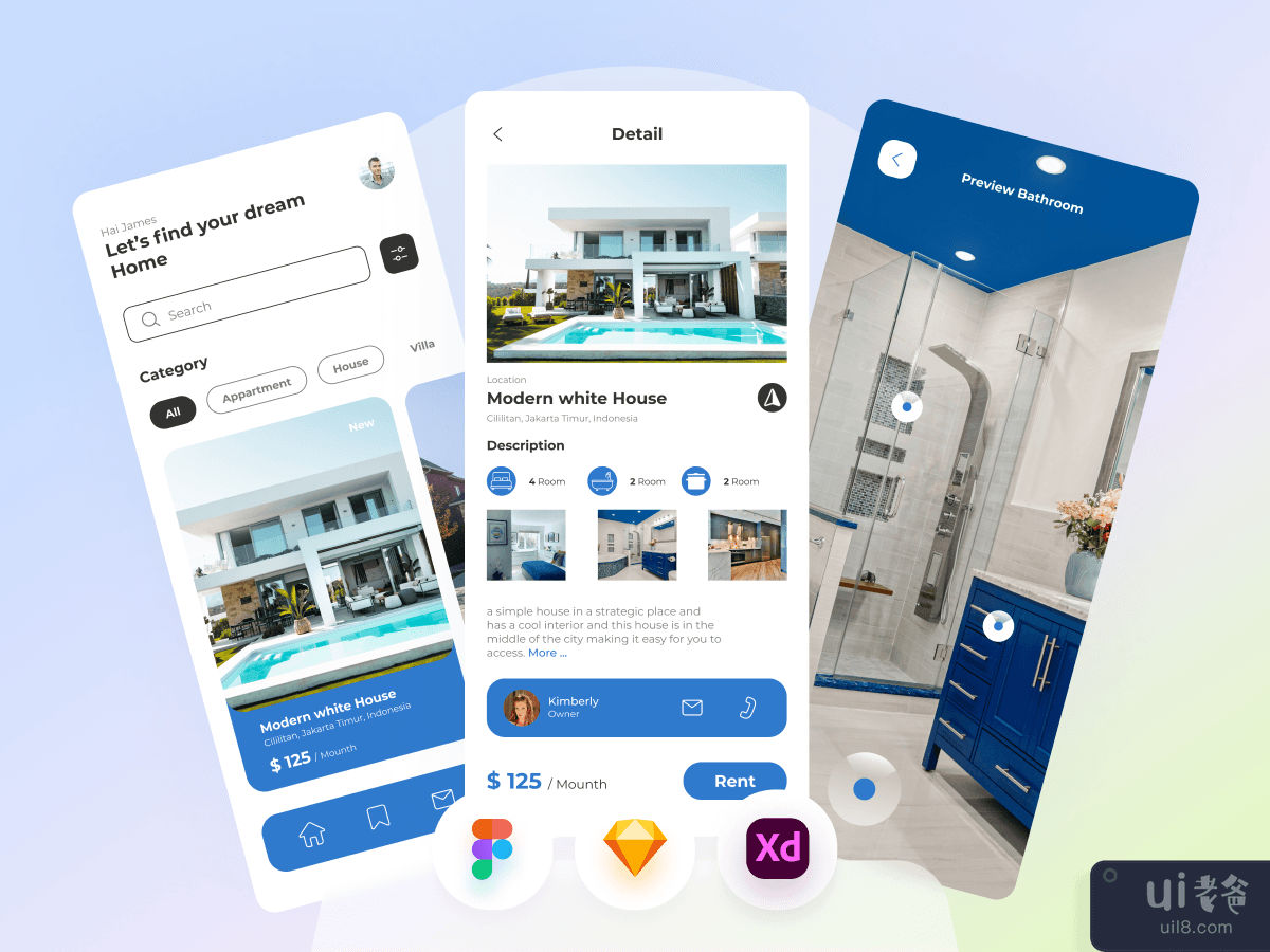 房屋租赁移动应用程序(Home Rent Mobile App)插图