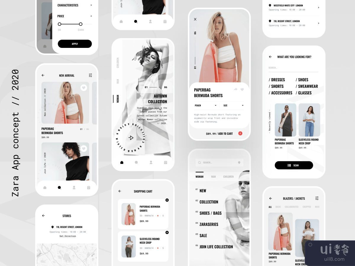 Zara 移动应用概念(Zara Mobile App Concept)插图3