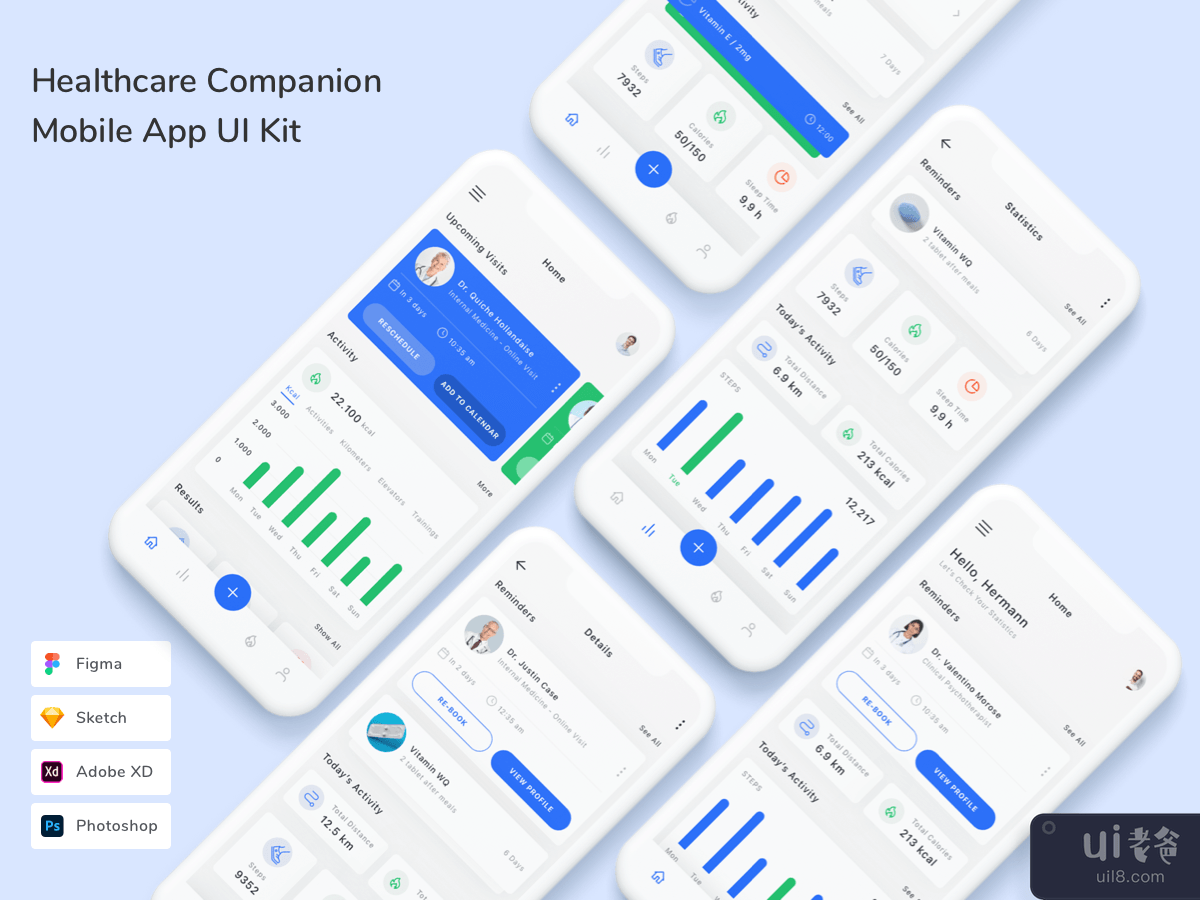 Healthcare Companion Mobile App UI Kit