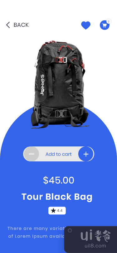 旅游包应用程序用户界面(Tour Bag App UI)插图