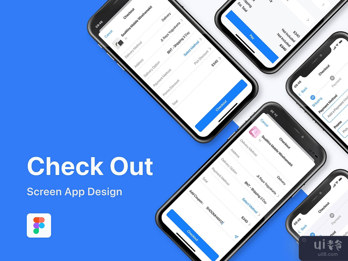 Check Out Mobile App Screen Template