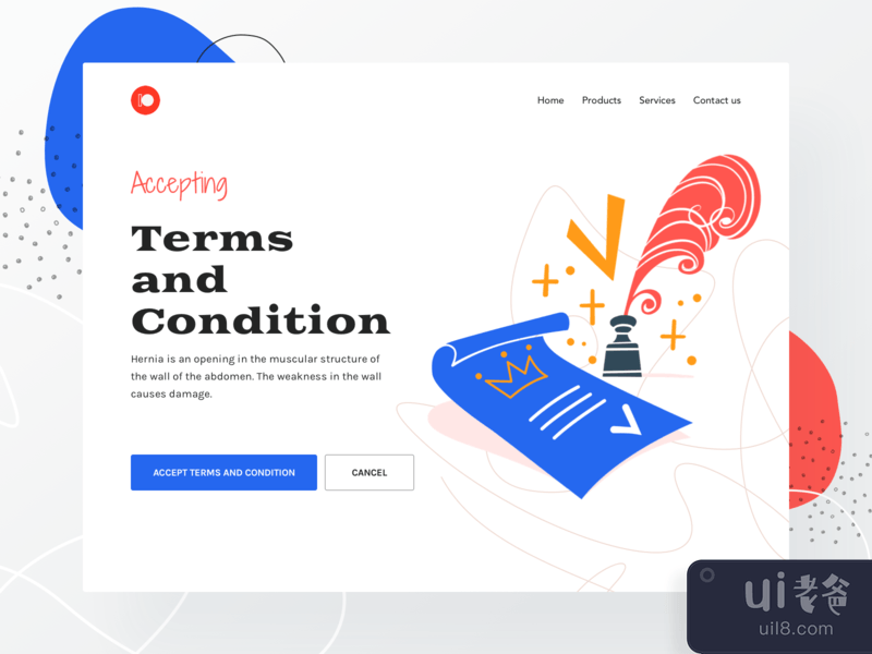Terms and condition page UI Freebie
