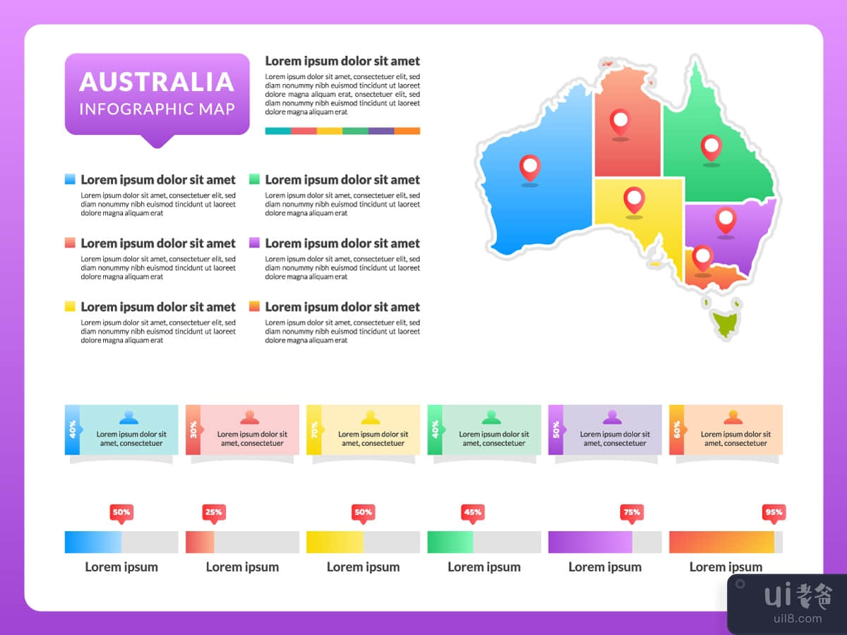 Australia Infographic Map Template