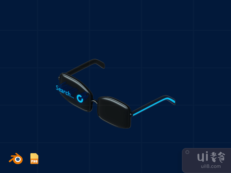 智能眼镜 - 3D Metaverse 插图包