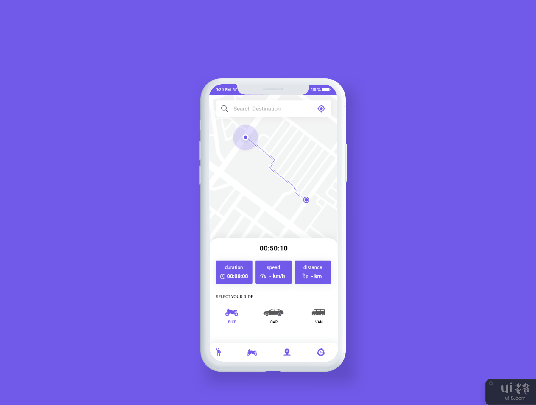 Bike Rider 应用程序和地图 UI 套件(Bike Rider App & Map UI Kit)插图1