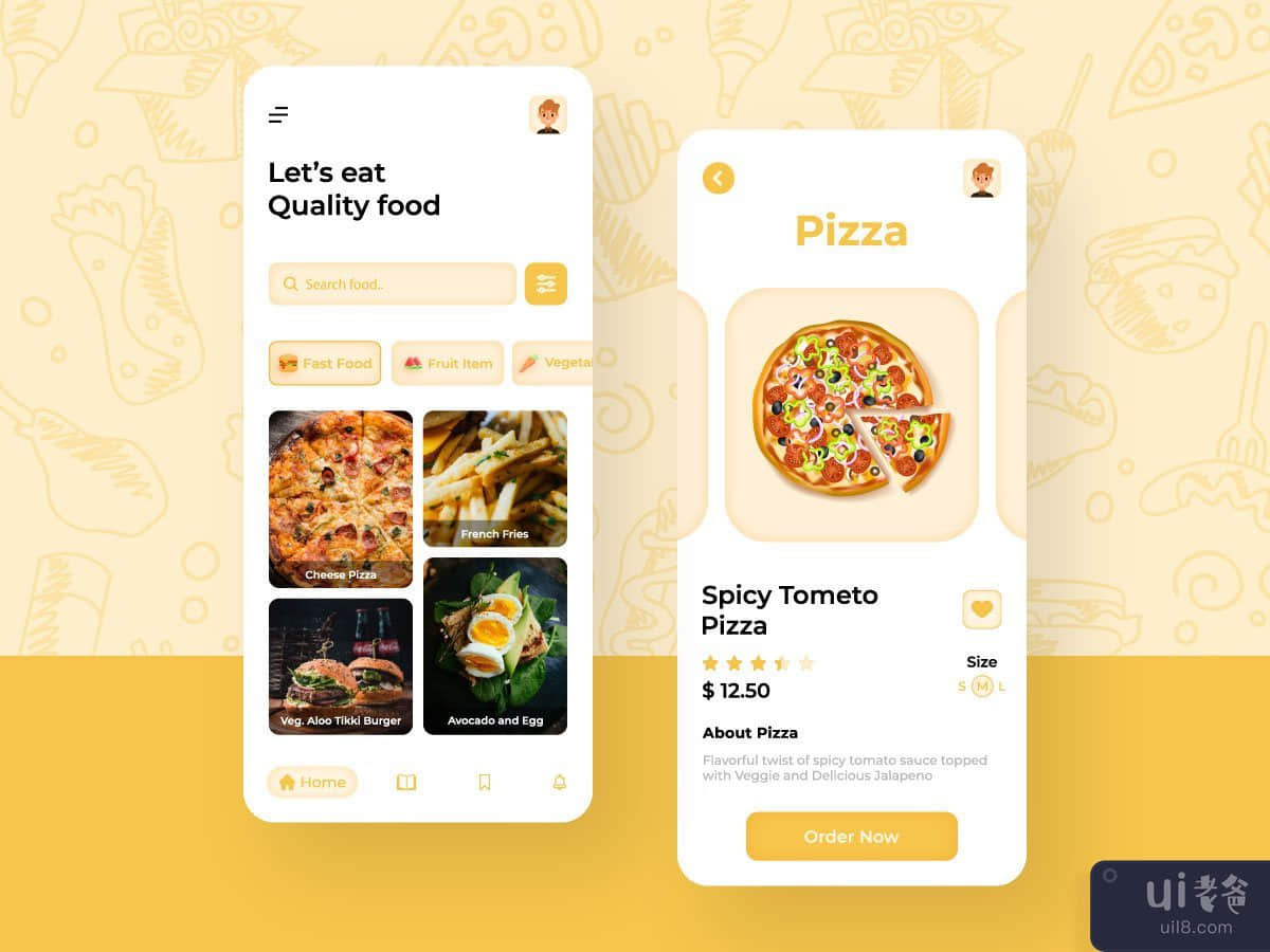 订购食品应用程序 UI 套件(Order Food App UI Kit)插图