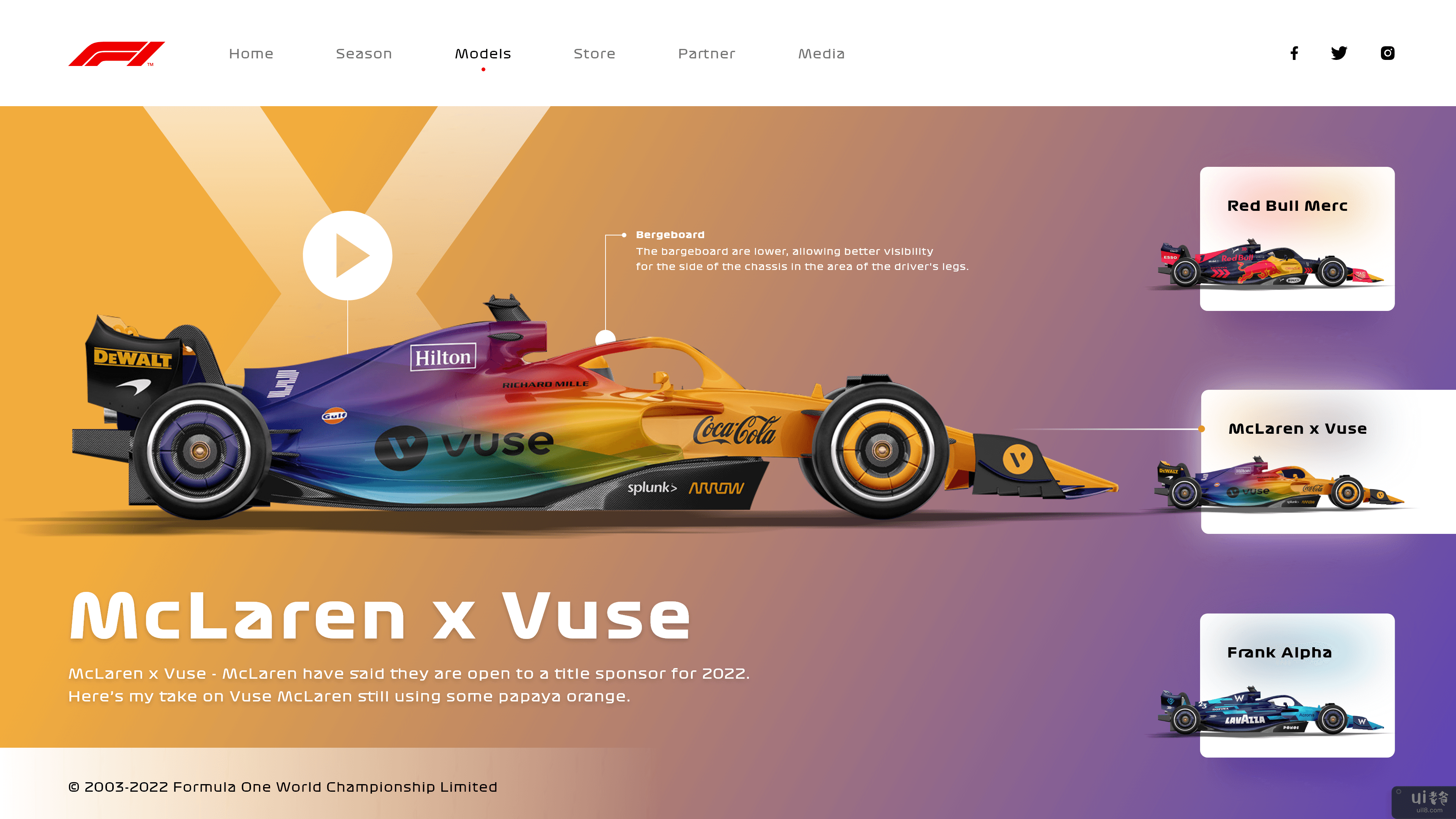 一级方程式网站重新设计 - Uplabs 挑战(Formula 1 Website Redesign - Uplabs challenge)插图1