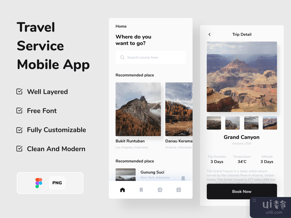 旅游服务流动应用程式(Travel Service Mobile App)插图