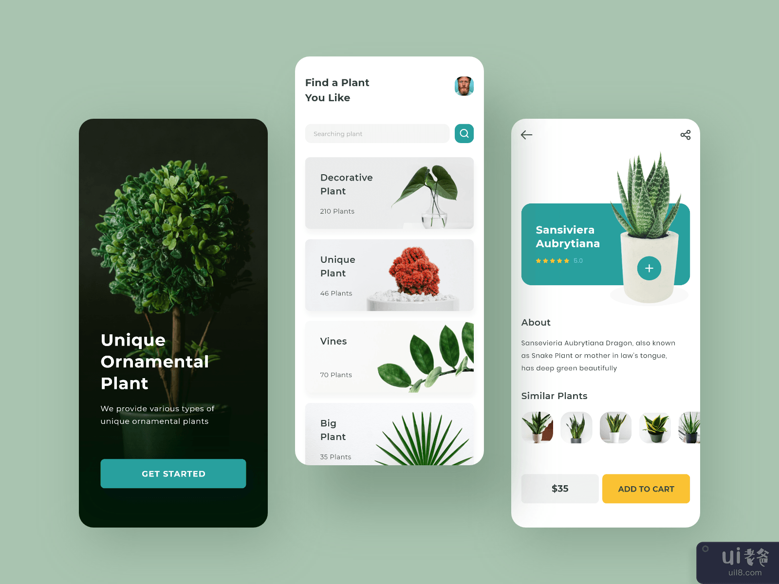 Uplants - 独特的植物商店应用程序(Uplants - Unique Plant Store App)插图