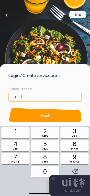 送餐应用程序登录(Food Delivery app Login)插图3