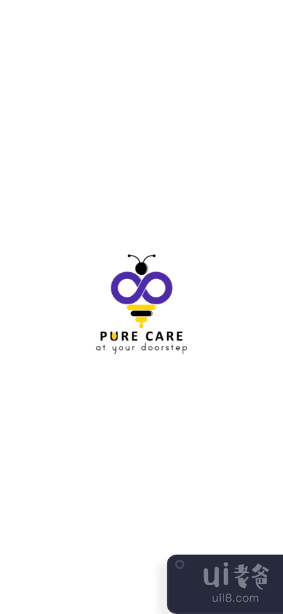 PURE CARE - 使用 Android 源代码的登录屏幕 UI 设计(PURE CARE - Login Screen UI Design with Android Source code)插图