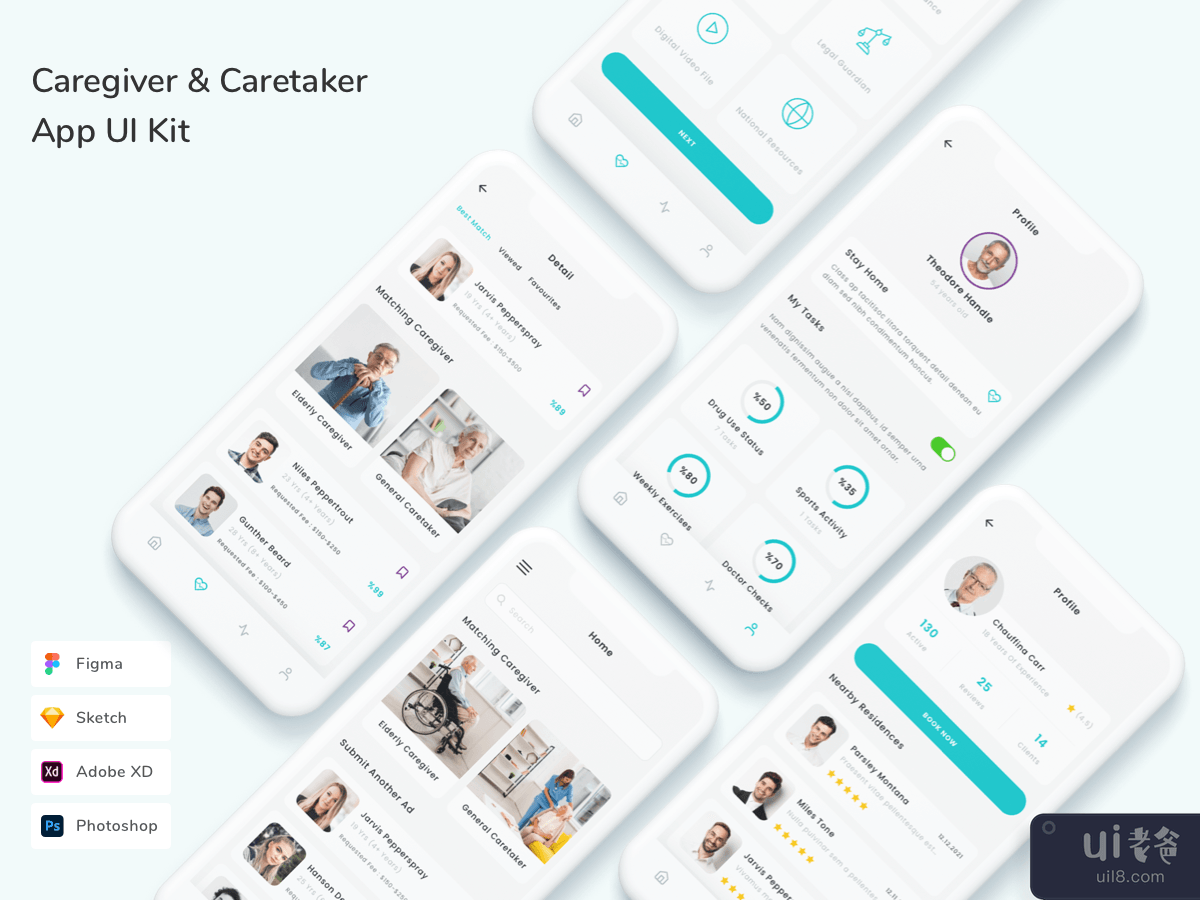 Caregiver & Caretaker App UI Kit