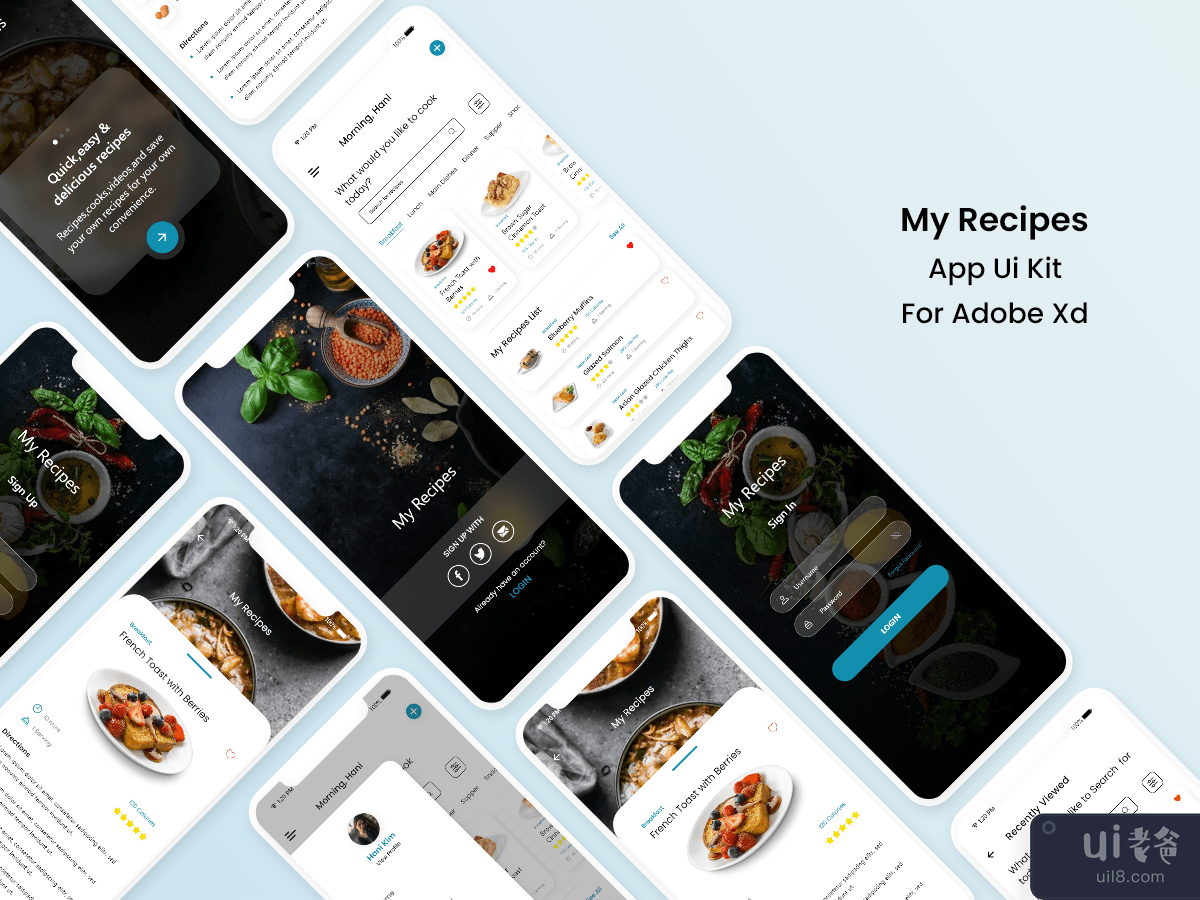 My recipes App design
