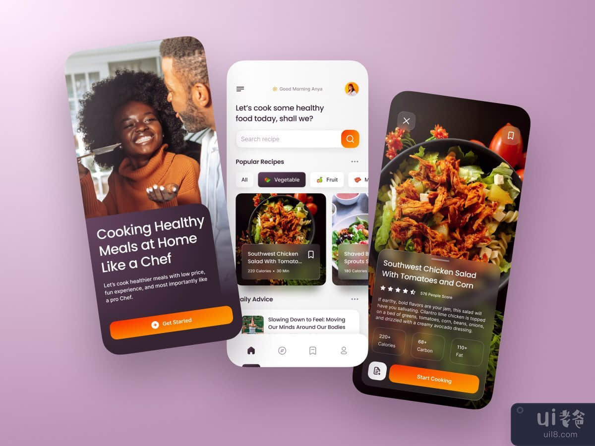食物食谱移动应用程序(Food Recipe Mobile App)插图