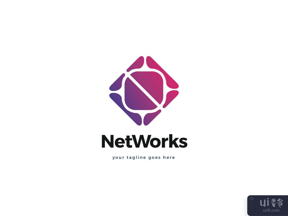 Net Works Vector Logo Design Template