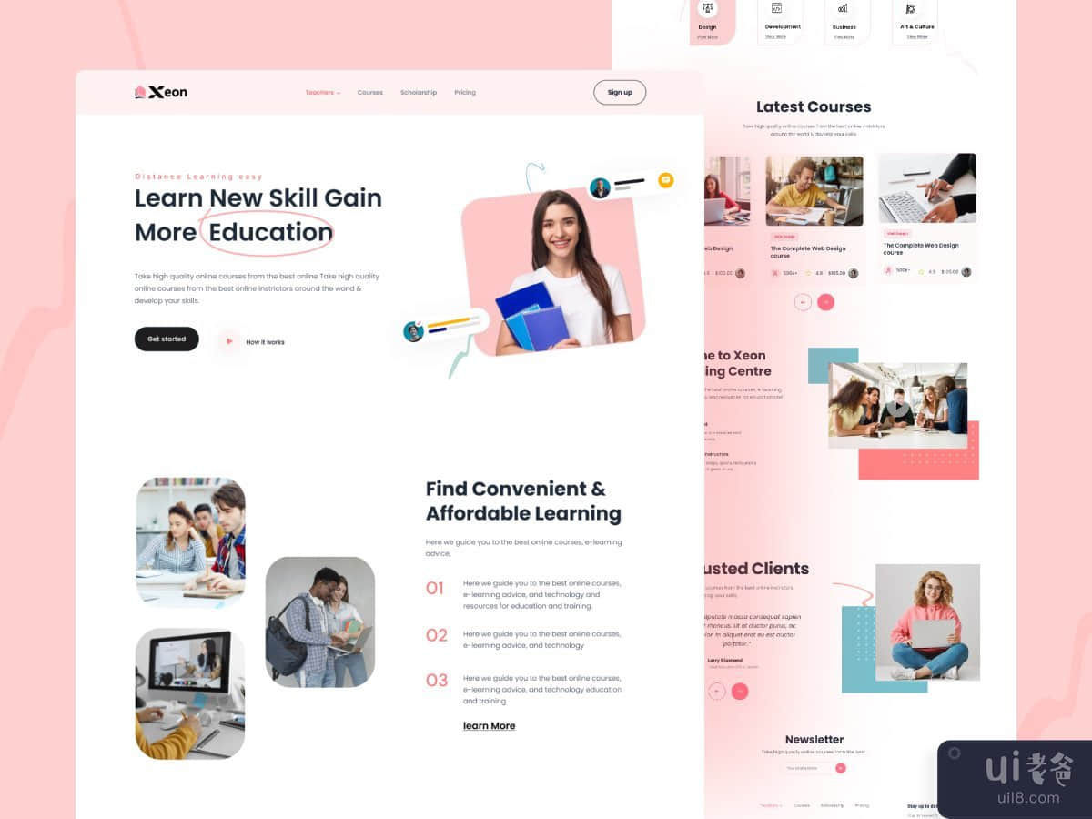 QLearn Education Plateform Landing Page