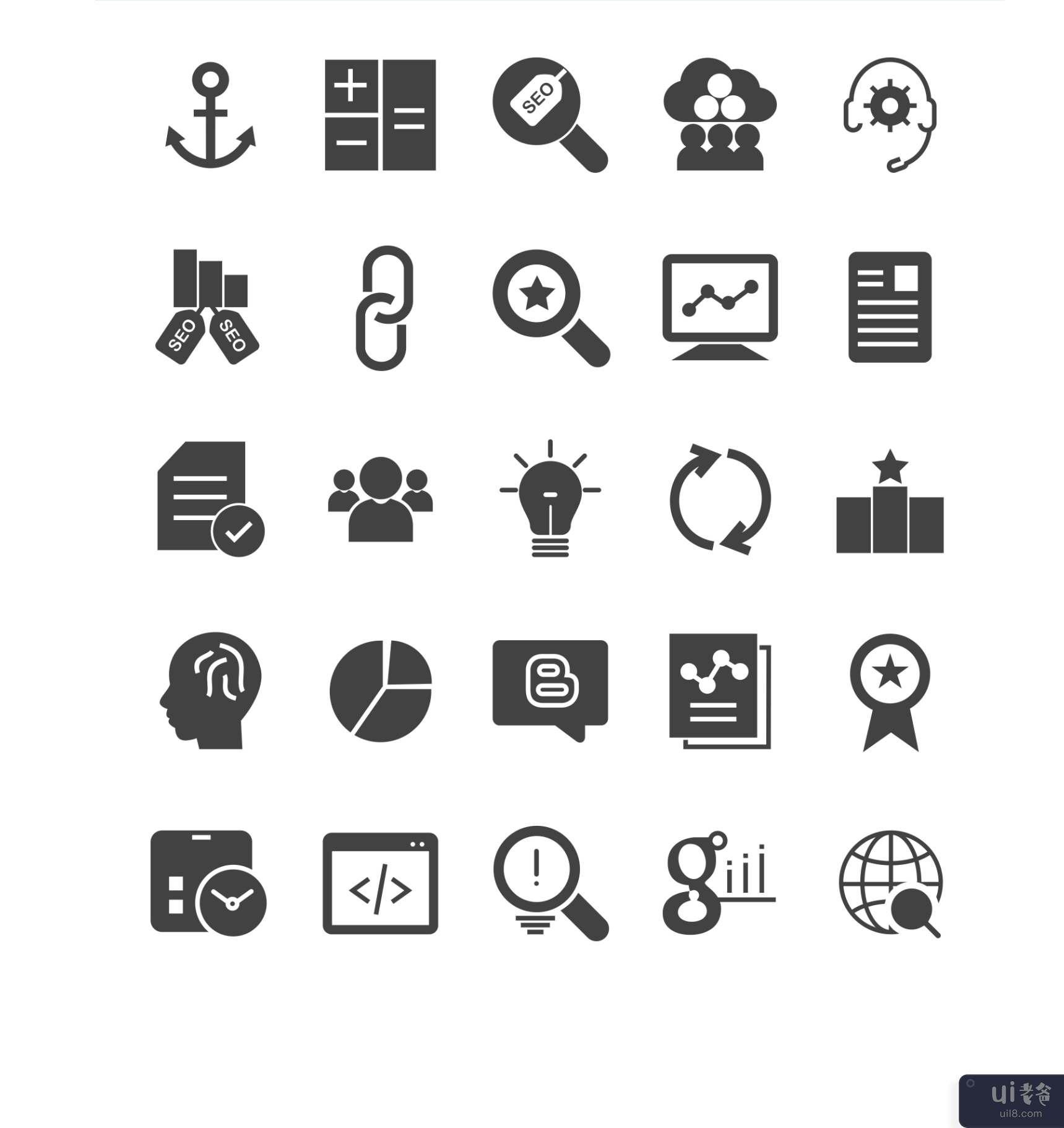 搜索引擎优化图标(SEO Icons)插图1
