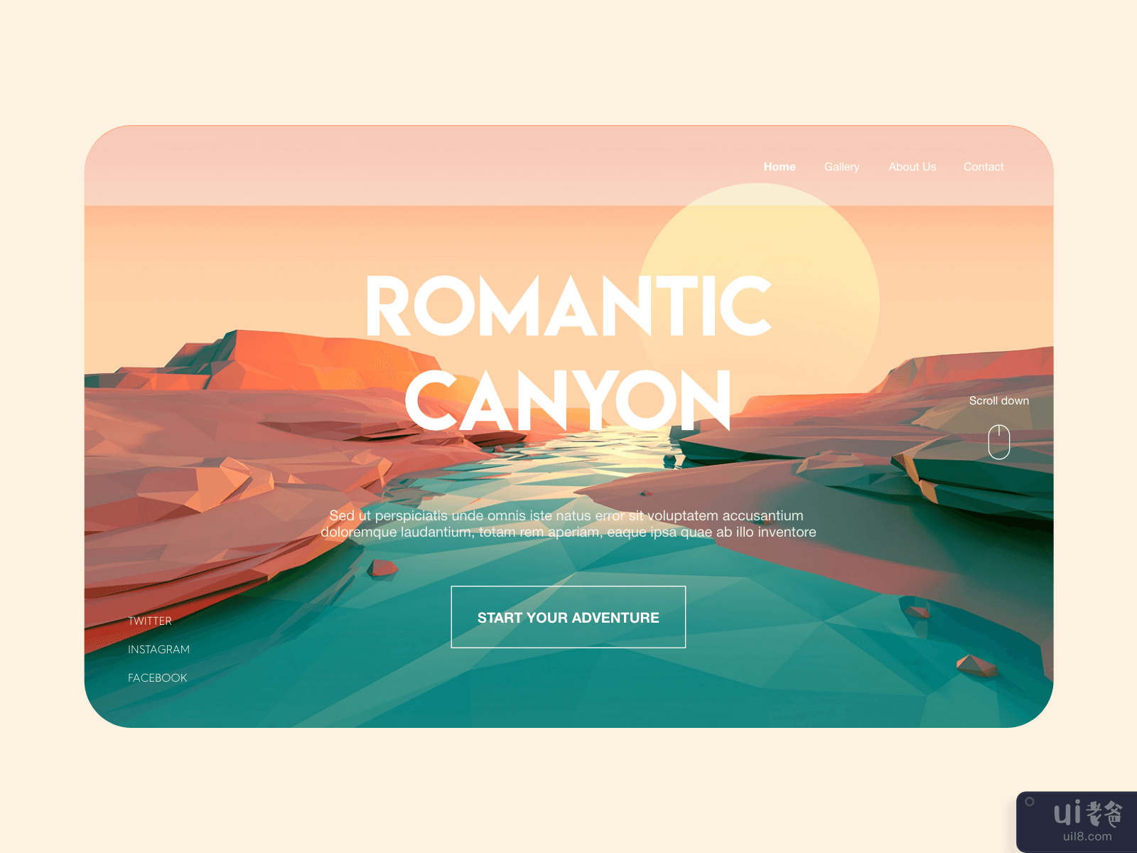 Website Header Romantic Canyon