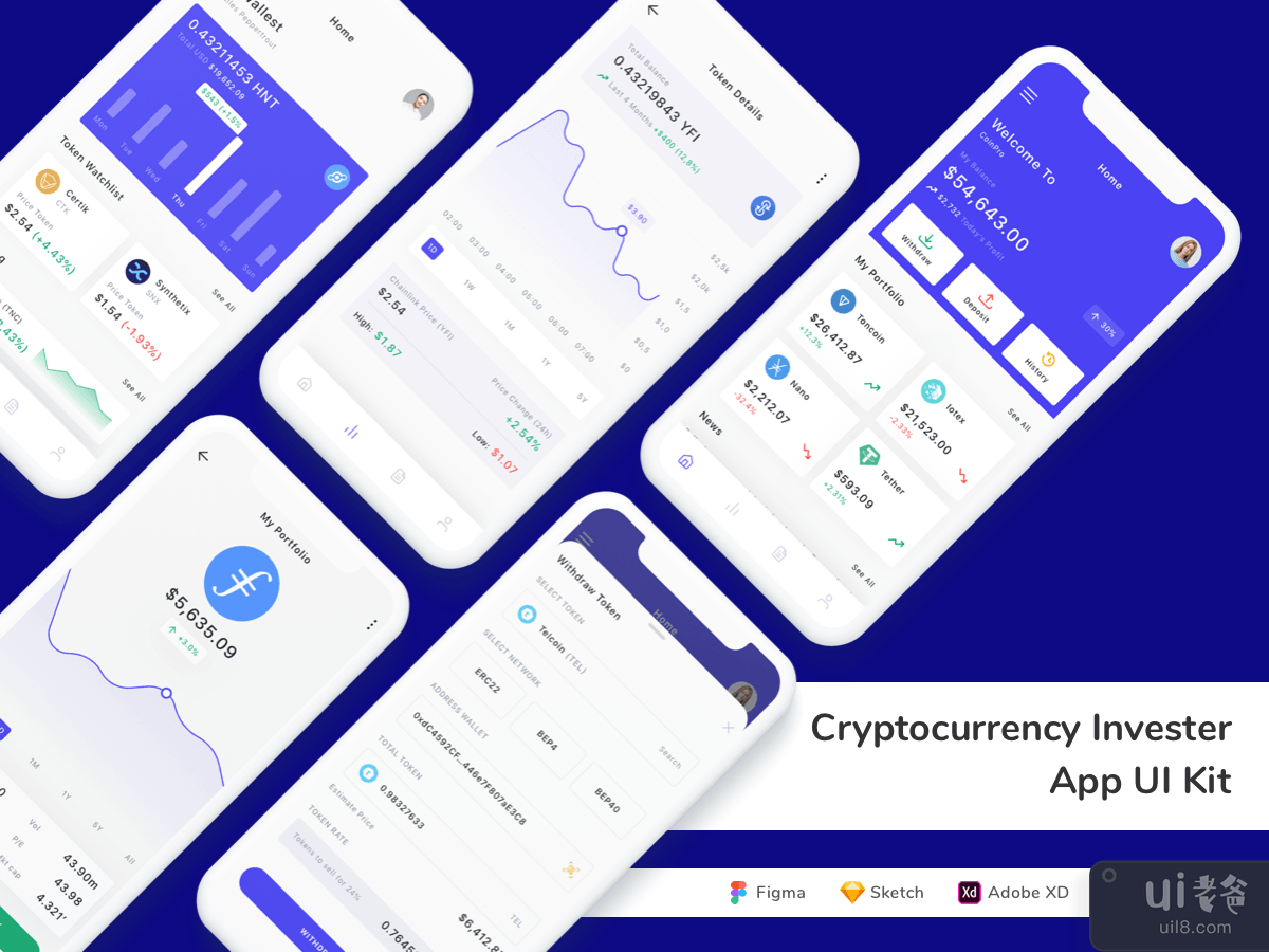Cryptocurrency Invester App UI Kit
