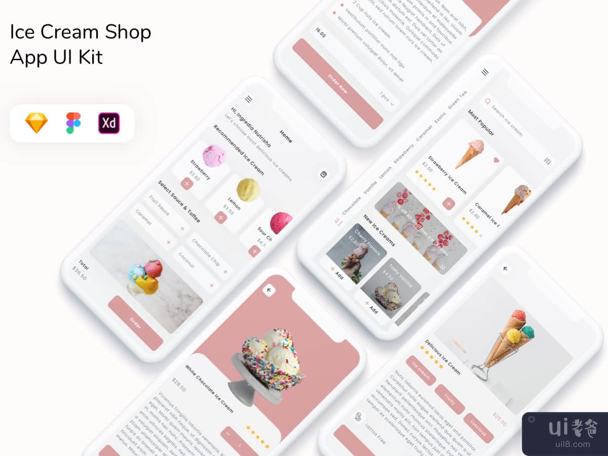 Ice Cream Shop App UI Kit