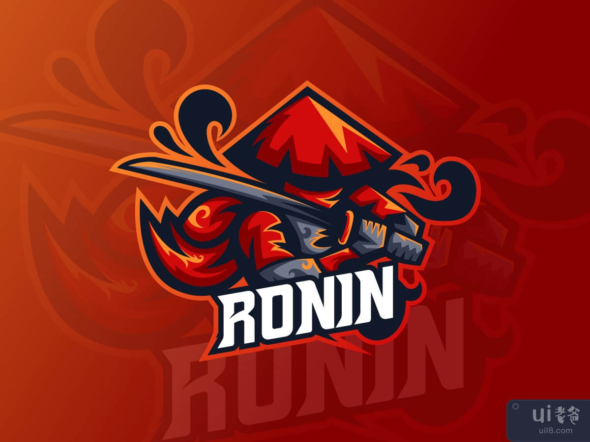 Ronin Esport Mascot Logo Template