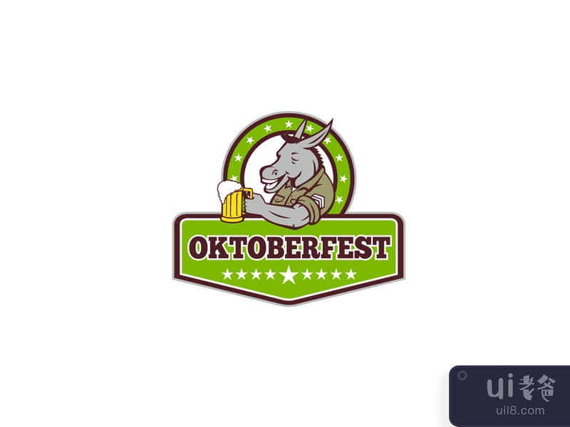 Donkey Beer Drinker Oktoberfest Retro