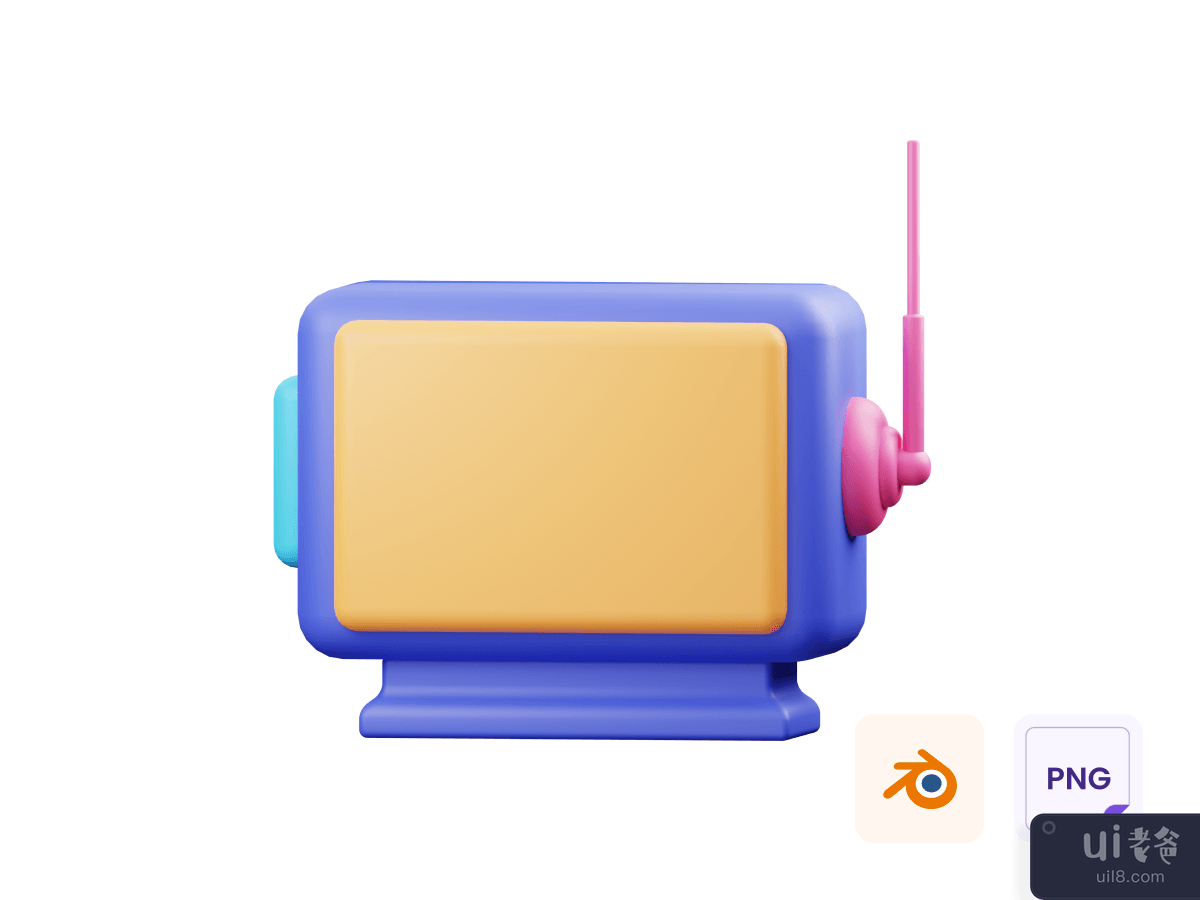 TV 3D Icon