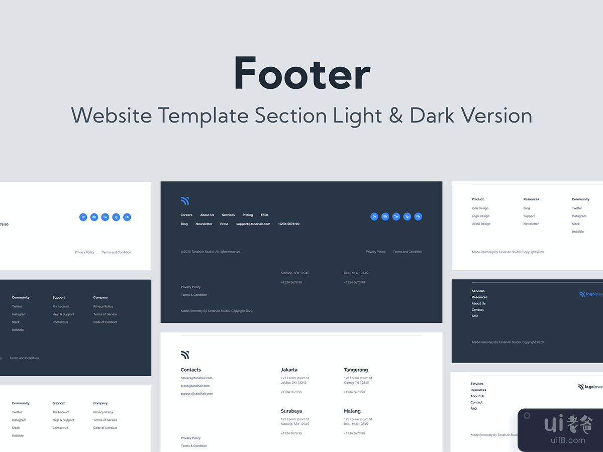 Web Footer Template