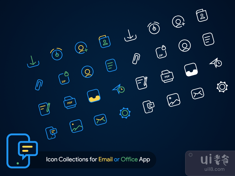 Icon Collections for Email or Office App