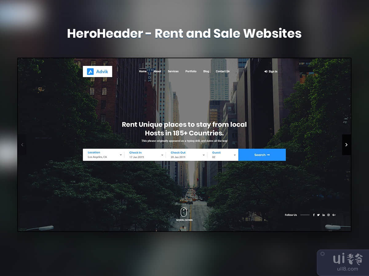 HeroHeader for Rent and Sale Websites-18