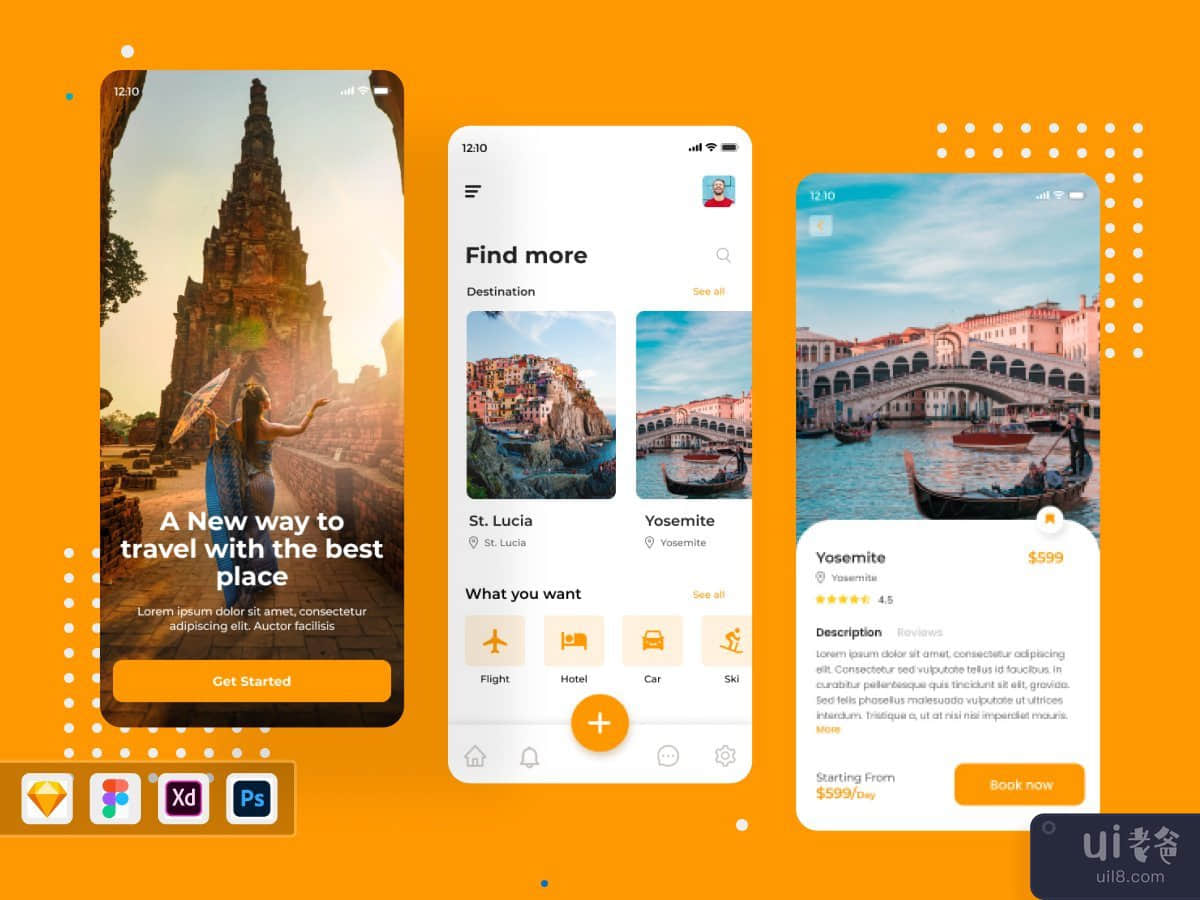 旅游和旅游移动应用程序(Tour & Travel Mobile App)插图