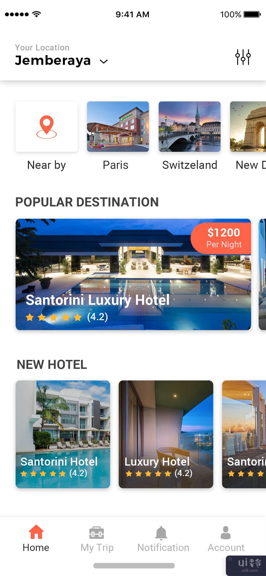 酒店订房 App UI(Hotel Room Booking App UI)插图2