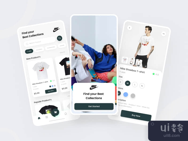 耐克商店应用程序用户界面设计(Nike Shop App UI Design)插图