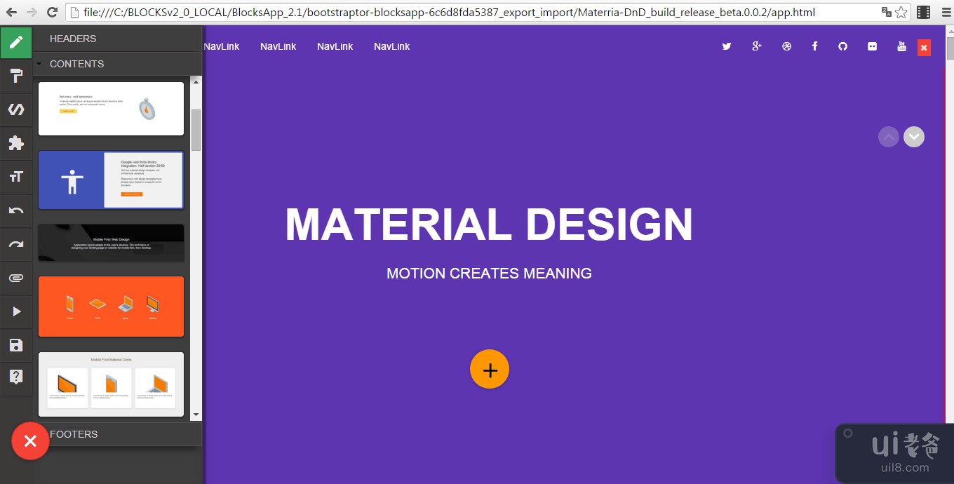 BLOCKS Material Design 静态网站生成器(BLOCKS Material Design static website generator)插图