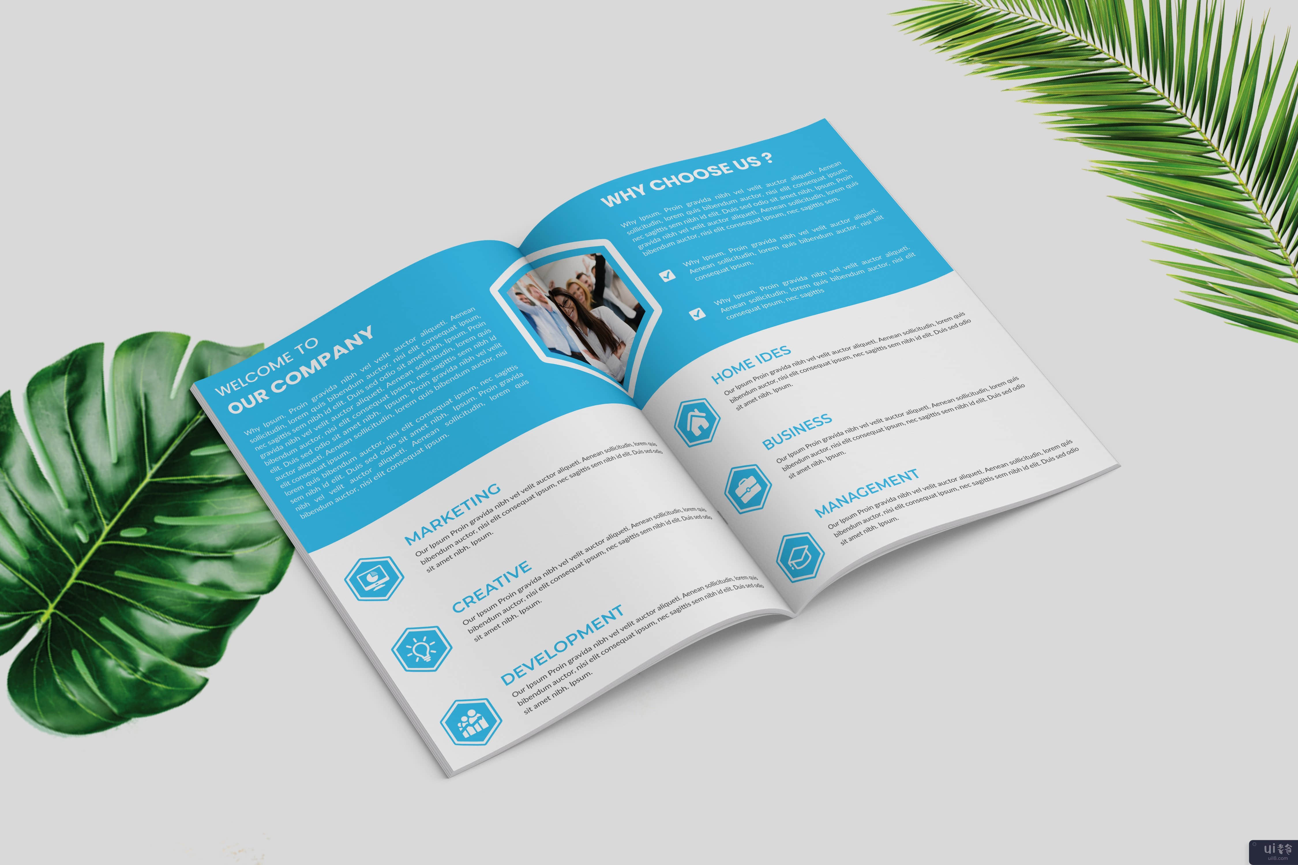 商务双折小册子(Business Bi-fold Brochure)插图3