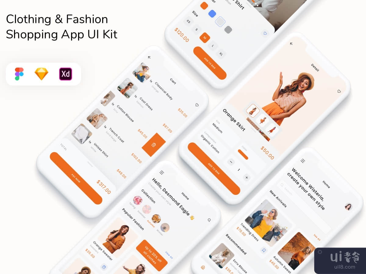 Clothing & Fashion Shopping App UI Kit