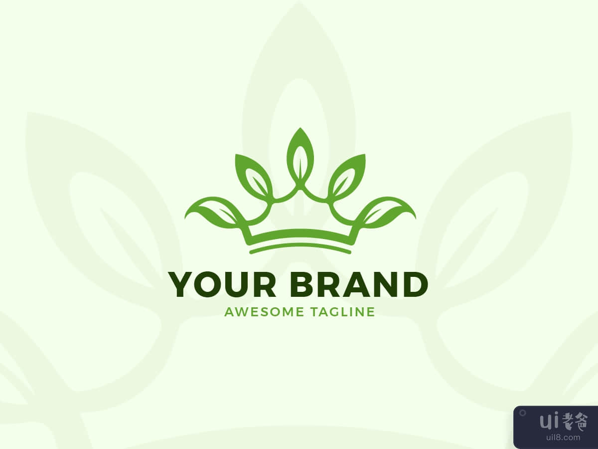 Leaf Crown Logo Templates