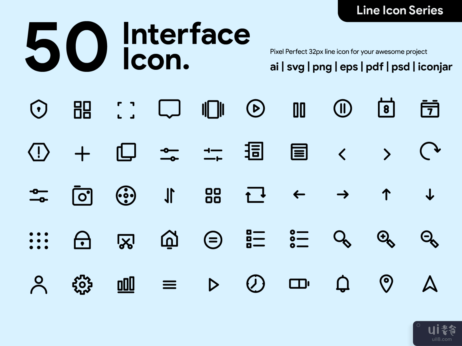 Kawaicon - 50 User Interface Line Icon